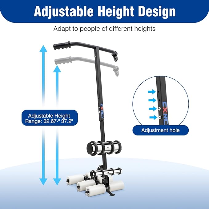 CXRCY Court Line Tape Machine. Adjustable Height & Spacing, Playing Field Line Striping Machines for Parking Ground Marking, Road Warning. with Circle Drawing Tool