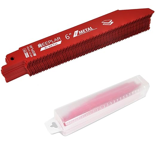 25 Pack 6 inch 14/18 TPI Bi-Metal Auto Dismantling Sawzall Blade for Metal, 6??18-TPI Reciprocating Saw Blades Replace Milwaukee and Diablo sawzall Blade