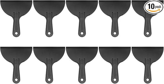 HARFINGTON 10pcs Putty Scraper 6" Width 6mm Thin Flexible Plastic Putty Knives for Taping Drywall Spreading Painting Wall Scratching