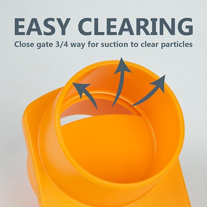 POWERTEC 70295 4-Inch Integrated Blast Gate Clog Resistant, Anti Gap Tapered ABS Plastic Fitting for Dust Collection Systems (Patented)