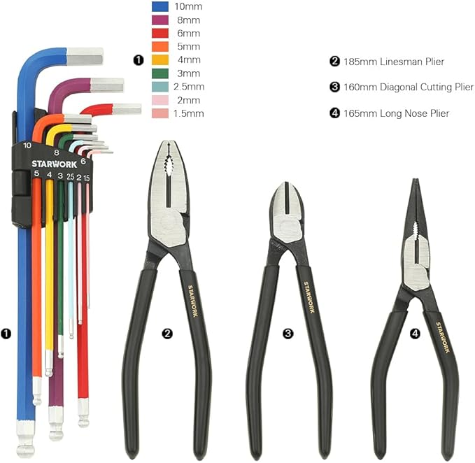 STARWORK TRUE MECHANIC??314-Piece Mechanics Tool Set and Socket Set, Professional Metric Set