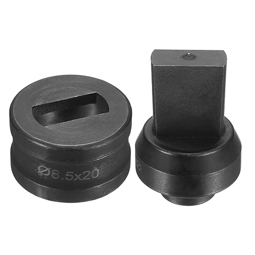 HARFINGTON Hydraulic Hole Punch Die 過8.5횞20mm Slot Hole 40Cr Steel Electric Punching Kit for CH60 Electric Punching Machine, Black