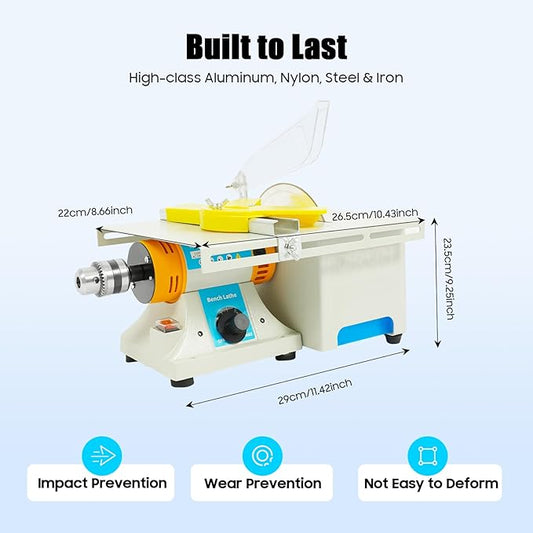 Mini Woodworking Table Saws, 750W Portable Electric Tablesaw Multifunction Lapidary Saw Jewelry Polishing Grinding Machine Table Rock Saw Woodworking Table Saws for Crafts Grinding Jewelry Rock