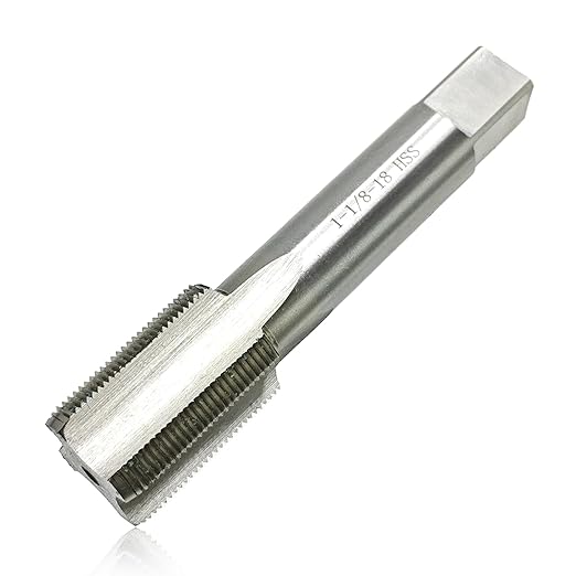 Lzcdelyxiao 1-1/8"-18 Tap, UNFF Right Hand Straight Flute Thread Tap, Machine Tap, Nominal Diameter 1-1/8", Thread Per Inch 18 Fin Thread, Tolerance Grade 2B, High Speed Steel HSS