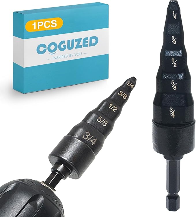 CoguZed 5-in-1 HVAC Swage Tool Kit ??Copper Pipe Expander Drill Bit Set for Swaging, Bending, & AC Refrigeration Repair Includes 5 Essential Functions