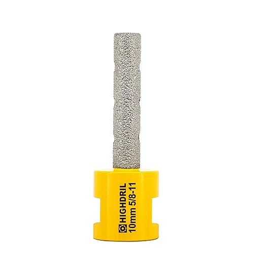 HIGHDRIL Diamond Milling Bit for Enlarging and Shaping Hole,Diameter 10MM (3/8") Dry Drilling Core Bit for Porcelain,Hard Ceramic,Granite and Marble