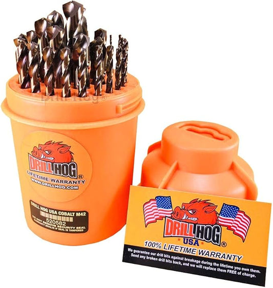 Drill Hog 29 Pc Super Premium Cobalt M42+ Drill Bit Set