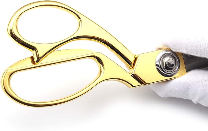 Gold 8" Sharp Tailor Scissors - Fabric, Leather & Clothing Scissors - Stainless Steel Professional Heavy Duty Dressmaking Shears