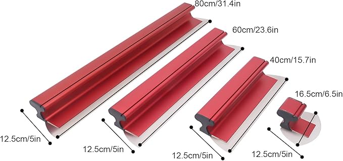 Drywall Skimming Blade Set Plaster Smoothing Tools Stainless Steel Drywall Knife for Finishing and Smoothing Walls and Ceilings, 15.7, 23.6, 31.4cm Blades+35.4-63in Extension Handle