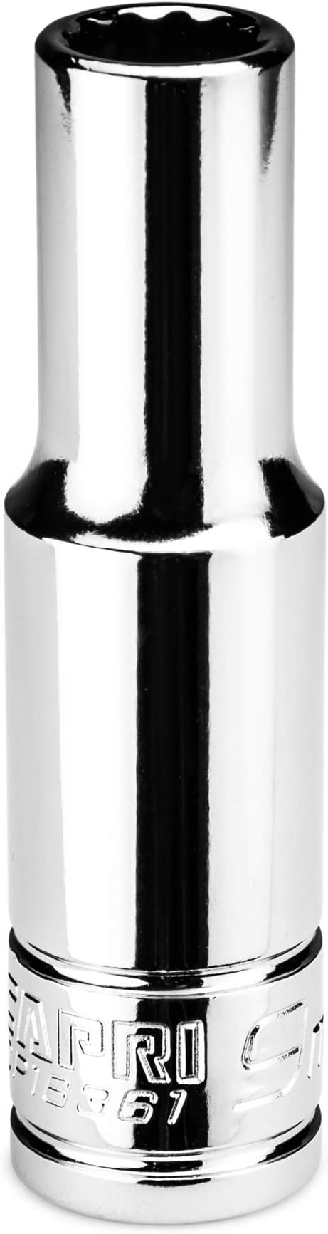 Capri Tools 9 mm Deep Socket, 3/8 in. Drive, 12-point, Metric