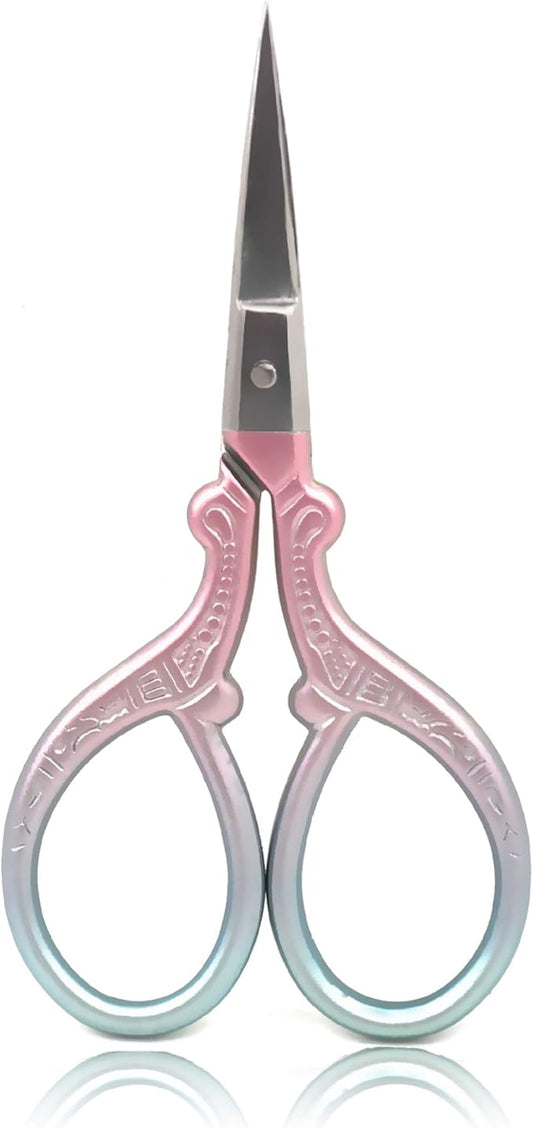 BIHRTC 3.6 Inch Little Stainless Steel Sharp Scissors Sewing Craft DIY Tools Shears for Embroidery Needlework Office Craft Houshold Needlepoint Scissors