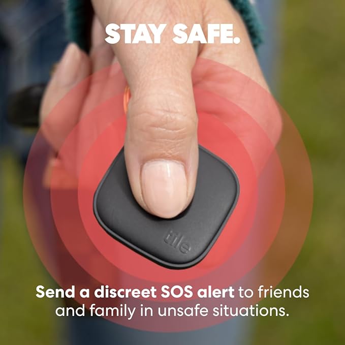 Tile by Life360 Starter Pack - Bluetooth Trackers and Item Finders for Keys, Wallets & More. Both iOS and Android Compatible. Phone Finder. 2-Pack (Black Mate/Slim)
