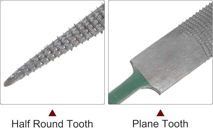 HARFINGTON Hardwood File 10" High Carbon Hardened Steel Fine Teeth Woodworking Hand Rasp for Carving
