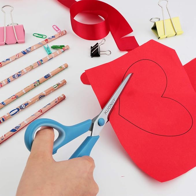 Scissors, Sharp Blade, Ergonomic Handle, Sturdy Scissors for Office, Home, School, Sewing, Fabric, Craft Supplies, 20 Pack, 8 inch