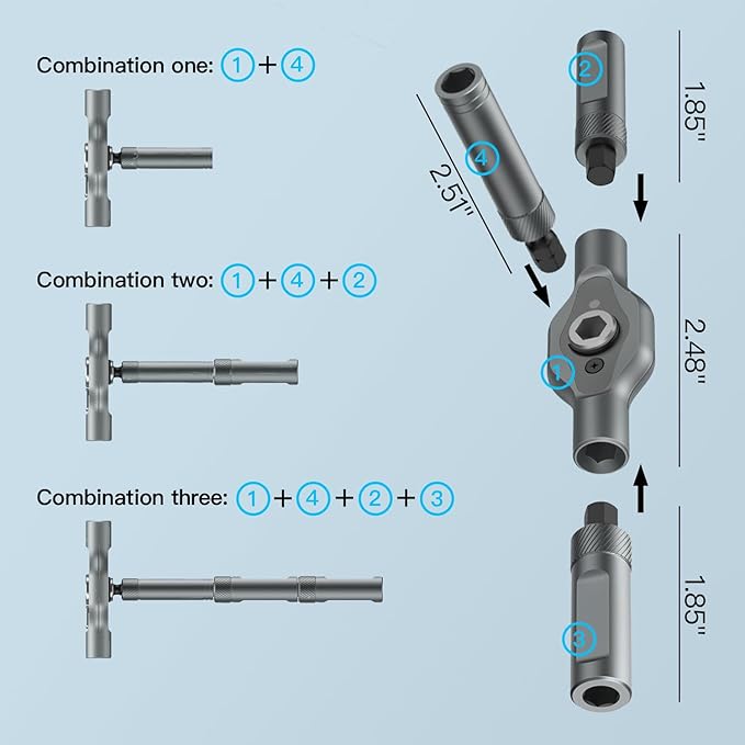24-in-1 Small and Durable Allen&PH/Torx/Slotted Magnetic Screwdriver Set節쏞ompact and Solid T-Handle Set, Detachable Multi-Bit Ratchet Driver for Electronics, Allen Wrench, Phone Repair&Furniture