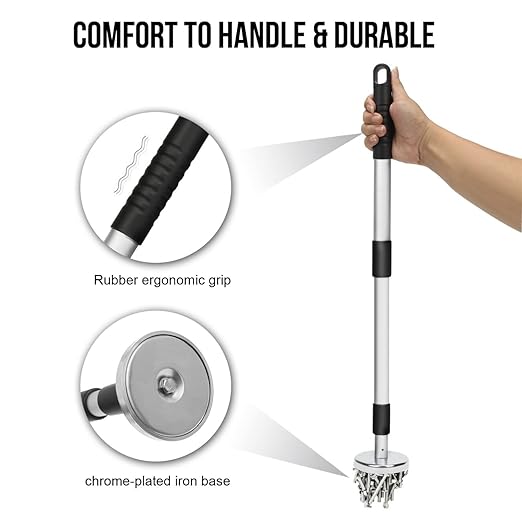 JOYFUL&HOPEFUL Magnetic Pickup Tool, Heavy Duty Telescopic Magnet Stick for Nails Nuts Screws Bolts in Yard and Garage, 40LB Magnet from 16inch to 32inch