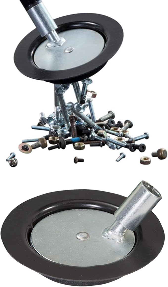 Quick Release Magnetic Pick Up Disk 3 3/8 Inch, Proudly Made-in-The-USA, with Quick Hand Release Magnet Cap. Nook & Cranny Edition of Our Nail Magnet Pickers. Handle Sold Seperately!