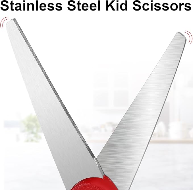 Reginary 48 Pcs Kids Scissors Bulk 5 Inch Student Children Blunt Tip Safety Scissors Multipurpose Rounded Tip for Office Home School Craft Supplies, Multicolor
