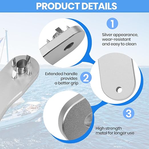 Hand Tool Hole Punch for Boat Bimini Cover, Common Sense Fastener Hole Cutter, Extended Handle