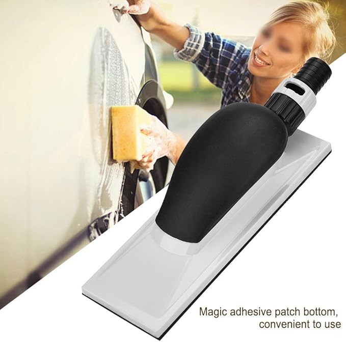 Sanding Block, Vacuum Hand Sander Sanding Grinding Sponge Pad Dust 200 x 70mm for Wood Polishing, Household Cleaning, Car Repair