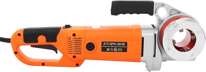 Electric Pipe Threader Kit 1/2 to 2 Inch Portable Electric Pipe Threading Tool, 2300W Handheld Ratchet Pipe Threader Machine with 6 Dies for Galvanized Pipes, Iron, Steel & Plastic Pipes