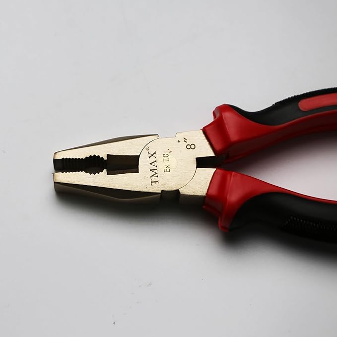 Non-Sparking 8 Inch Wire Gripping and Cutting Plier, Aluminum-Bronze Non Spark, Spark Free Safety, Non-Magnetic and Corrosion-Resistant