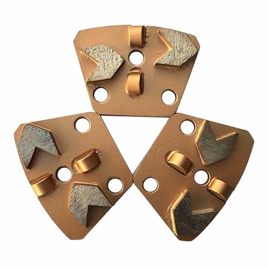 Trapezoidal Diamond Grinding Discs for Iron Horse, Warrior, XtremePolishing & ASL Grinders, PCD Counter-Clockwise, Set of 3PCS