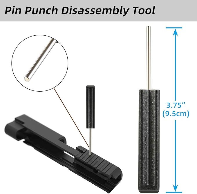 Punch Tool Kit - Nylon Drift Punch Rod, Hex Nut Driver, Pin Punch Disassembly Tool Set for Glock 19 19x 17 22 23 26 27 34 43 43x accessories