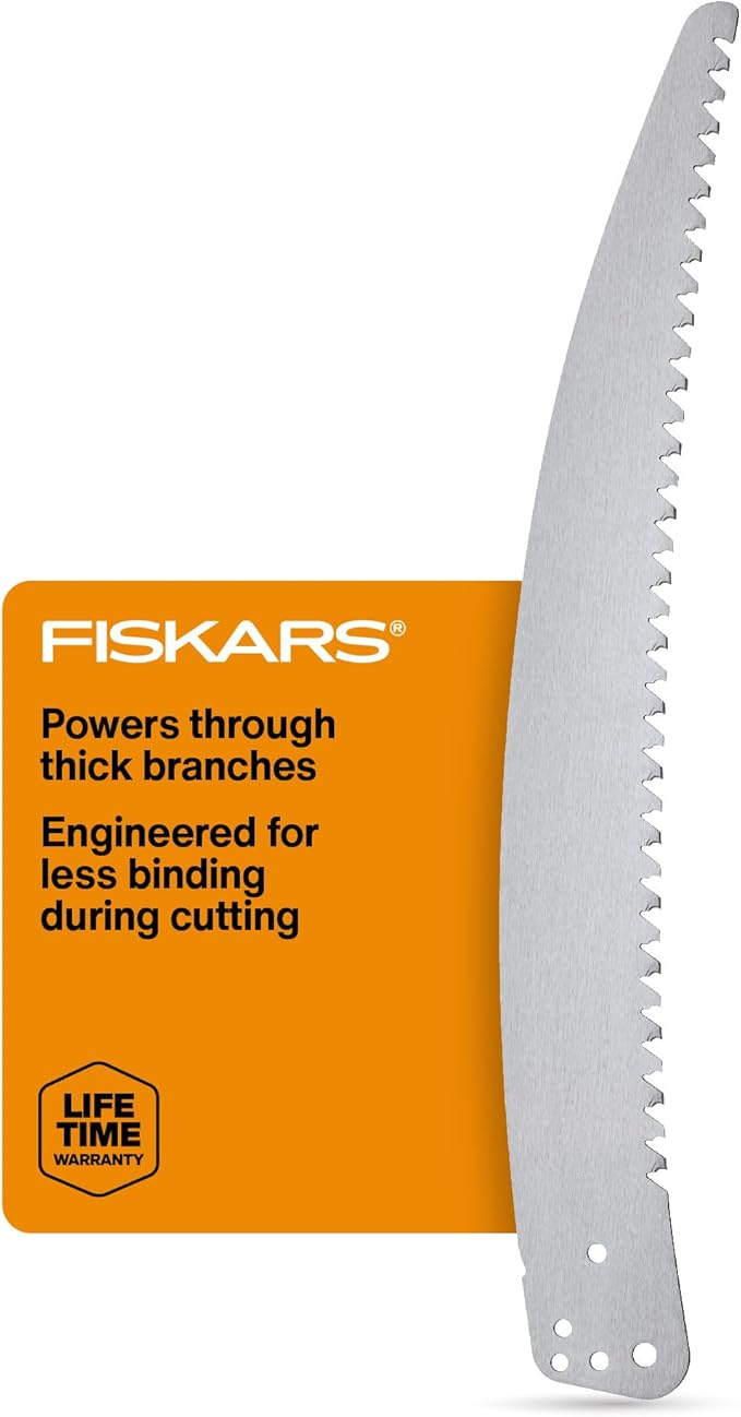 Fiskars Pole Saw Blade Replacement for Fiskars Pruning Saws and Tree Pruners, 15" Blade with Woodzig Chainsaw-Style Tooth Design