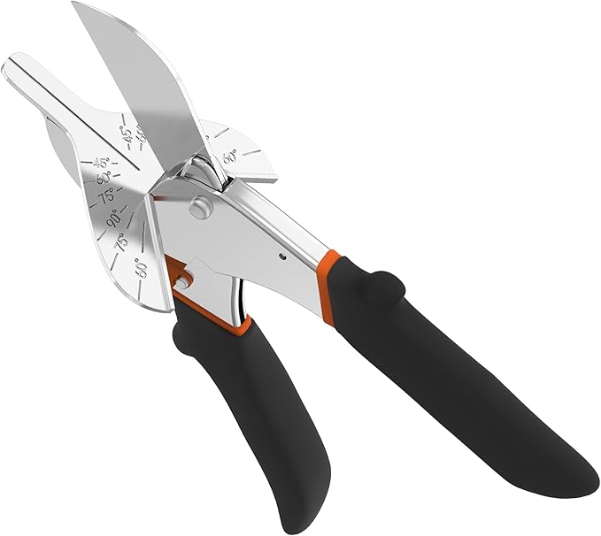 GARTOL Miter Shears, 45째-135째 Adjustable Multi-Angle Cutter for Molding, Trim & Quarter Round ??Precision Hand Tool for PVC & Soft Wood ??Includes 2 Replacement Blades