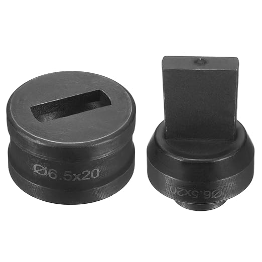 HARFINGTON Hydraulic Hole Punch Die 過6.5횞20mm Slot Hole 40Cr Steel Electric Punching Kit for CH60 Electric Punching Machine, Black