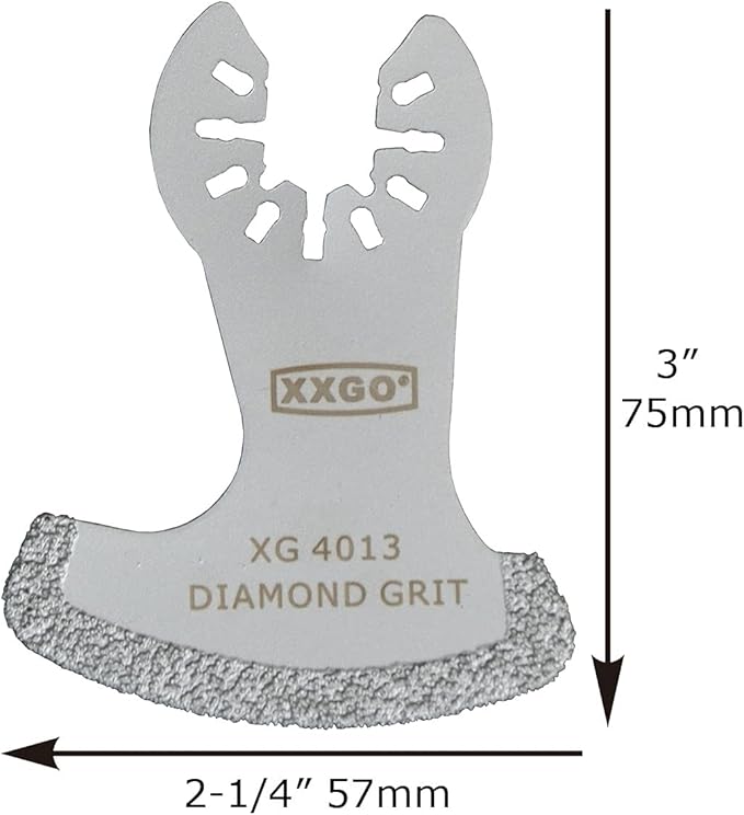 XXGO 4 Pcs Oscillating Multi Tool Diamond Segment Swing Semi Circle Grit Grout Saw Blades XG4002D