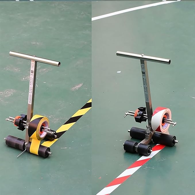PCWLH Floor Tape Applicator - Efficient Hand Walk-Behind Line Marking Machine for Hospitals, Schools, Gyms, and Commercial Use - Ideal for Repairing Floor Markings - Manual Floor Line Marker