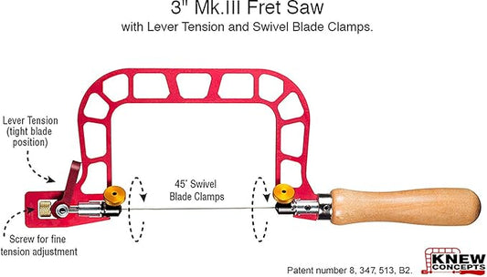 Knew Concepts 3??Mk.III Fret Saw With Lever Tension And Swivel Blade Clamps