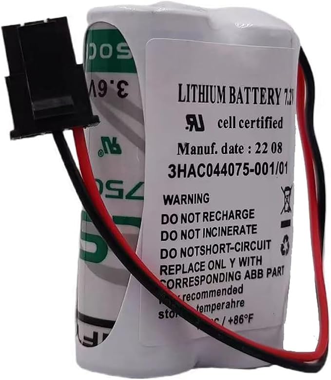 3HAC044075-001/01 Battery TA521 7.2V 3600mAh for ABB Robot CPU SMB ABB3HAC16831-1 Lithium Battery