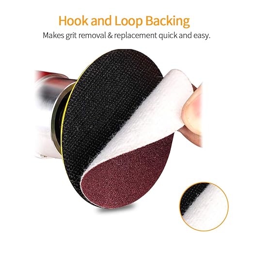 SPEEDWOX 100pc 2 inch Sanding Discs Hook and Loop Sandpaper 240 Grit Sander Disc Sanding for Sanders Drill Grinder Rotary Tool Attachment Woodworking Wood Auto, No Hole