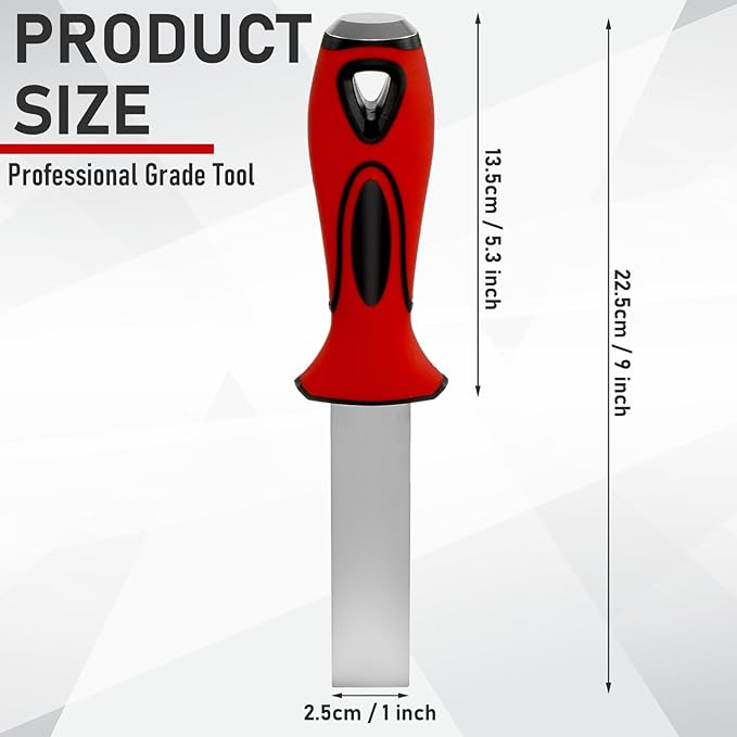 Lothee 1" Rectangle Drywall Joint Knife Metal Hammer End Professional Finishing Tools High-quality Drywall Knife for Work in Narrow Spaces Plasterboard