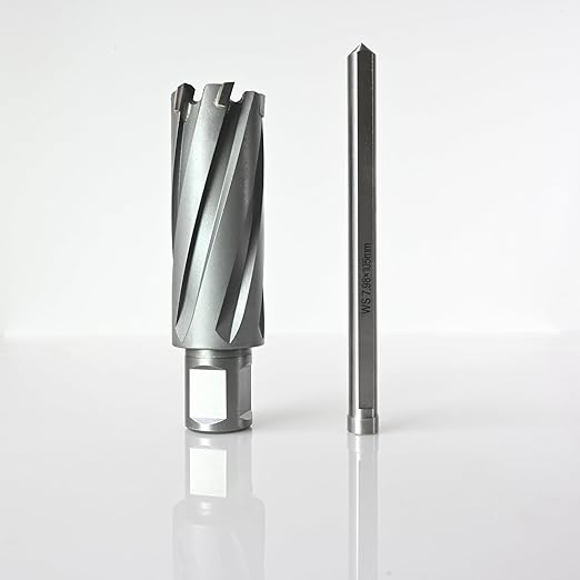 Wind Speed Carbide-Tipped Annular Cutter 1-1/16" Diameter x 2" Depth with Weldon Shank, High Precision Mag Drill Bit for Magnetic Drill Press, for Hard Material, Stainless Steel, Cast Iron, CT-500