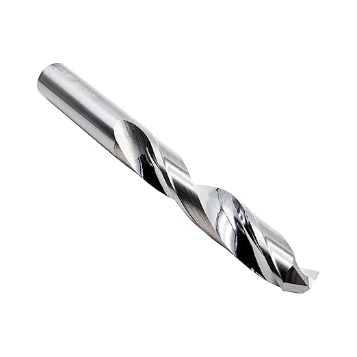 1/2" Solid Carbide Jobber Drill Bits with Straight Shank and 118째 Point Angle, Made from Tungsten Carbide Material,1-Pieces