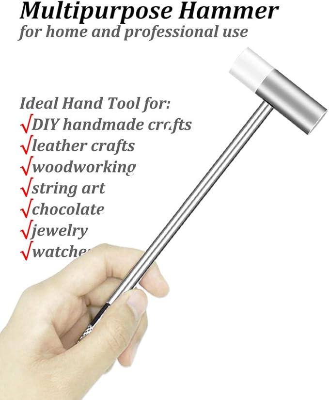 Dual Head Small Hammer, Little Mallet for Home Project, crafts, Mini Hammer for Repairing Watch, Tuning, Woodworking, Handcraft, Leather, Instrument