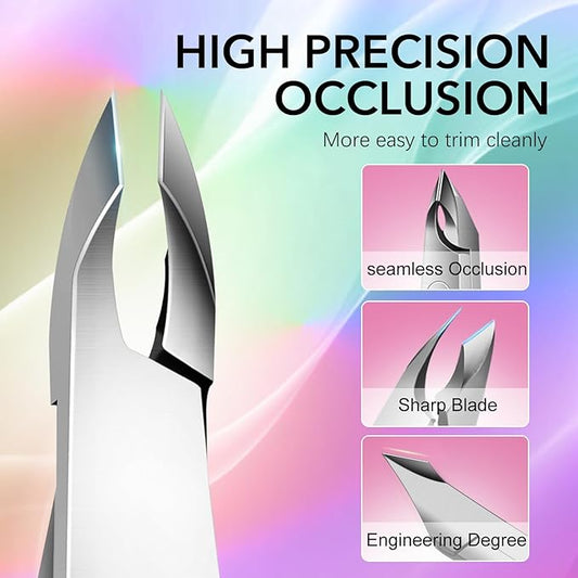 Cuticle Trimmer Stainless Steel Cuticle Nippers Clipper Extremely Sharp Nail Cuticle Remover Tools Cuticle Cutter Manicure Tools for Fingernails and Toenails Dead Skin 5mm