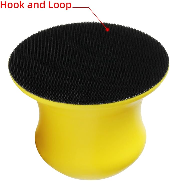 2 Pcs 3" Hand Block Round - Hand Sanding Block Hook and Loop For Adhesive Backed Sanding Sheets and Rolls
