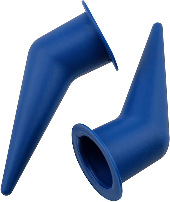 Lovelysp 6PCS Blue sausage grout gun gap-filling tool sausage gun tip 3.93 inches long used for filling seams sealing cracks and bonding materials