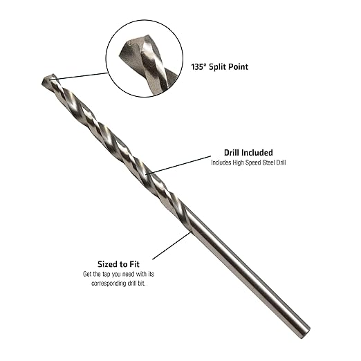 Century Drill & Tool 95305 Machine Screw Tap & Drill, 8-32NC