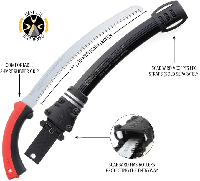 Silky Professional Series TSURUGI Curved Hand Saw 330mm Large Teeth (454-33)