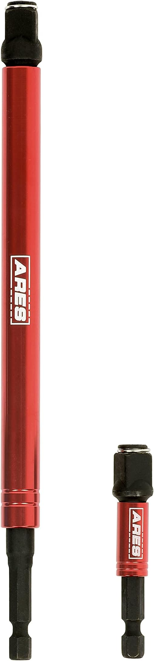 ARES 22027 ??2-in-1 Impact Bit and Socket Adapter Set ??3-Inch and 8-Inch Adapters - Unique Design Holds Standard 1/4-Inch Hex Bits and 3/8-Inch Drive Sockets ??Spinning Sleeve Stabilizes Adapter