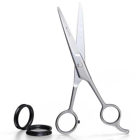 Suvorna 6.5" Professional Hair Cutting Scissors ??Stainless Steel Haircut Scissors for Hair Trimming & Grooming - Hair Scissors Professional for Barbers & Homeuse - Hair Shears for Women & Men