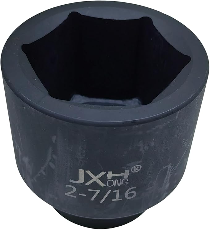 1" Drive 2-7/16" Jumbo Impact Socket, 6-Point, Heat Treated Cr-Mo Alloy Steel