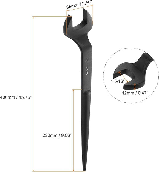 HARFINGTON Single Open End Spanner Wrench 1-5/16-inch 15 Degree Angle Single Open End SAE Construction Spanner Wrenches with 60째Offset Handle for Automotive Mechanical Maintenance