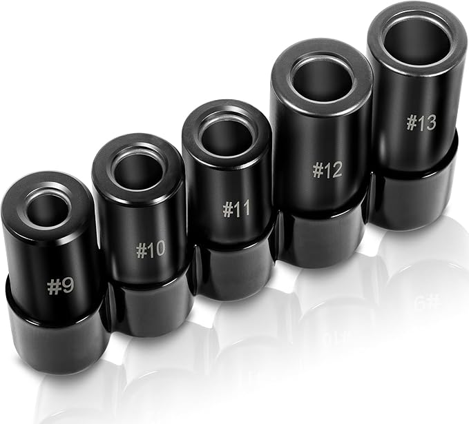 71670 Large Tap Socket Set, 5 PC. Tap Socket Adapter Compatible with M.C.T.I. Standard Taps 5/8", 11/16", 3/4", 7/8" and 1" (Number and Fractional)